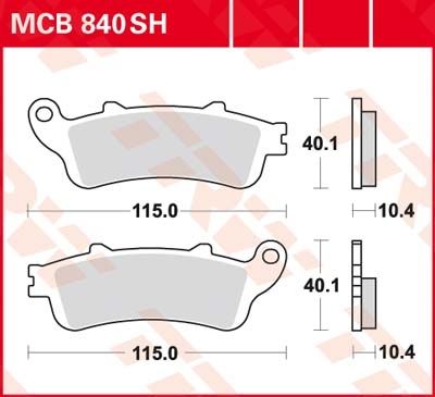 Lucas Scheibenbremsbeläge MCB840SH