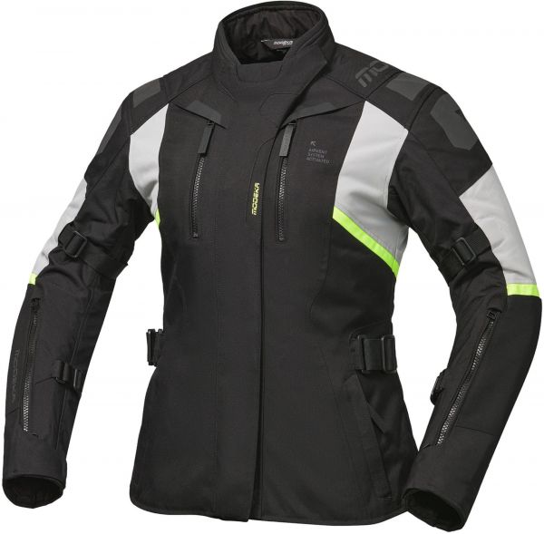 Modeka Striker III Textiljacke Damen Schwarz / Hellgrau