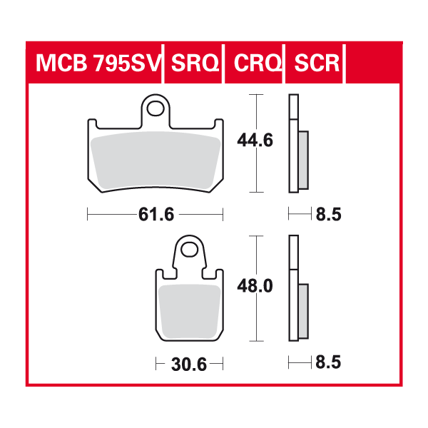 Lucas Scheibenbremsbelag MCB795SRQ