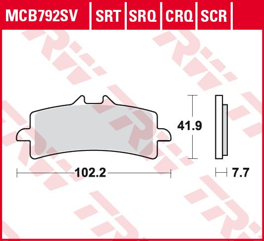 Lucas Scheibenbremsbelag MCB792SRT