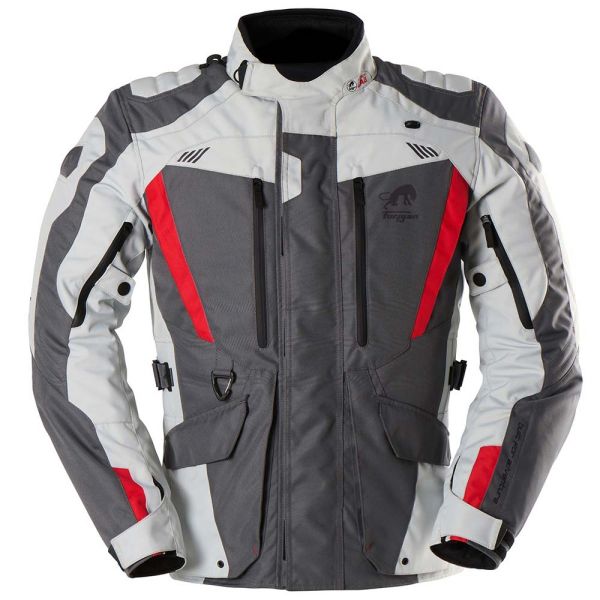Furygan Apalaches Evo Textiljacke Grau / Pearl / Rot
