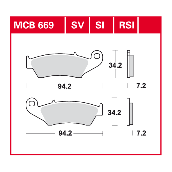 Lucas Scheibenbremsbelag MCB669