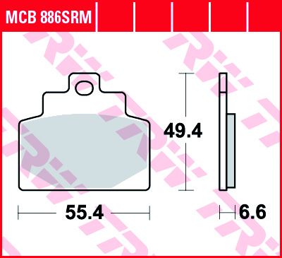 Lucas Scheibenbremsbeläge MCB886SRM