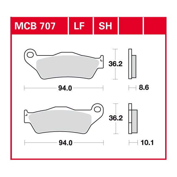 Lucas Scheibenbremsbelag MCB707