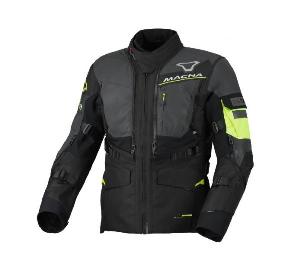 Macna Flexodus Night Eve funktionale Motorradjacke Schwarz / Gelb
