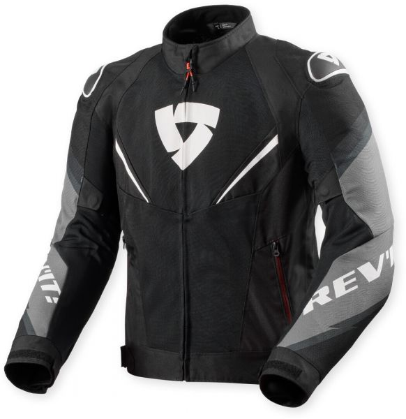 REV'IT! Quantum 3 Air Motorrad Textiljacke Schwarz / Weiß