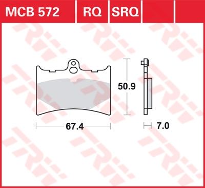 Lucas Scheibenbremsbelag MCB572RQ