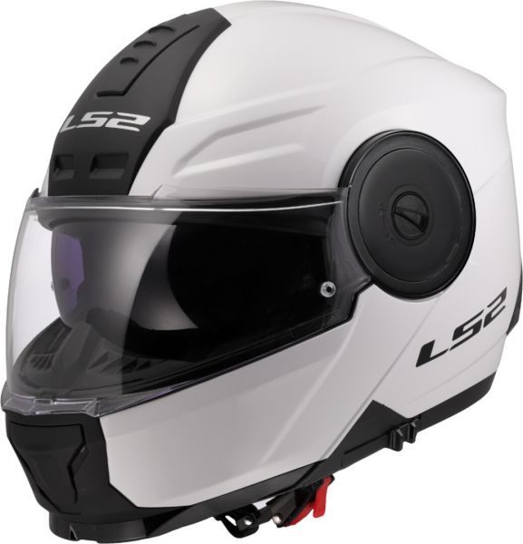 LS2 FF902 Scope II Klapphelm Solid Glanz Weiß - ECE 22-06