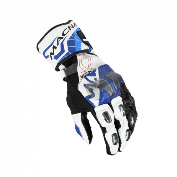 Macna Powertrack 2.5 Rennhandschuhe Weiß / Blau / Schwarz