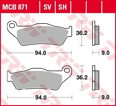 Lucas Scheibenbremsbeläge MCB871SV