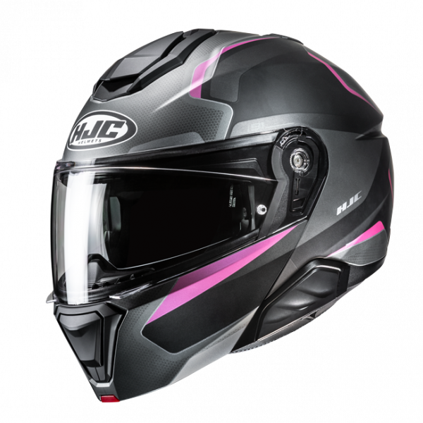 HJC i91 Klapphelm Felio MC8SF Mattschwarz / Pink