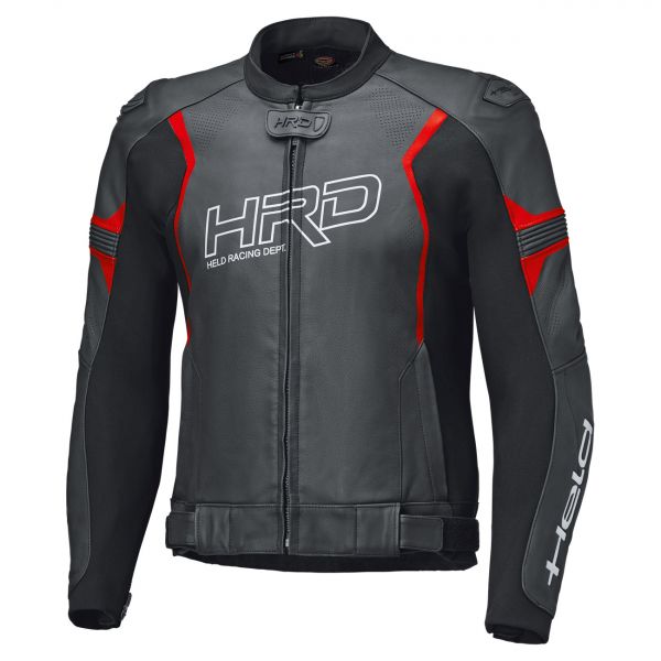 Held Street Rocket 4 Top Lederjacke Schwarz / Neonrot