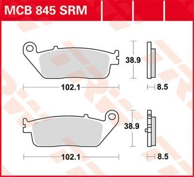 Lucas Scheibenbremsbeläge MCB845SRM