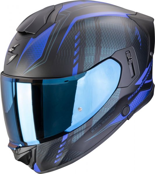 Scorpion Exo-530 Air Theras Integralhelm Matt Schwarz Blau
