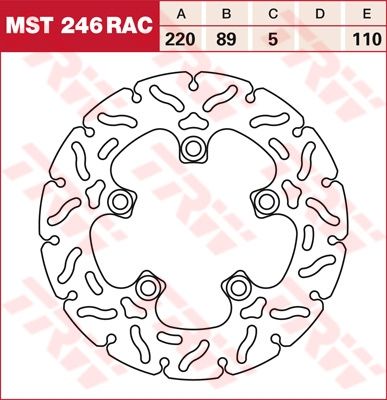Lucas RACING Bremsscheibe starr MST246RAC