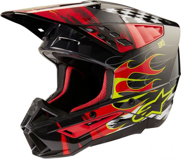 Alpinestars S-M5 Crosshelm Rash Dunkelgrau / Rot