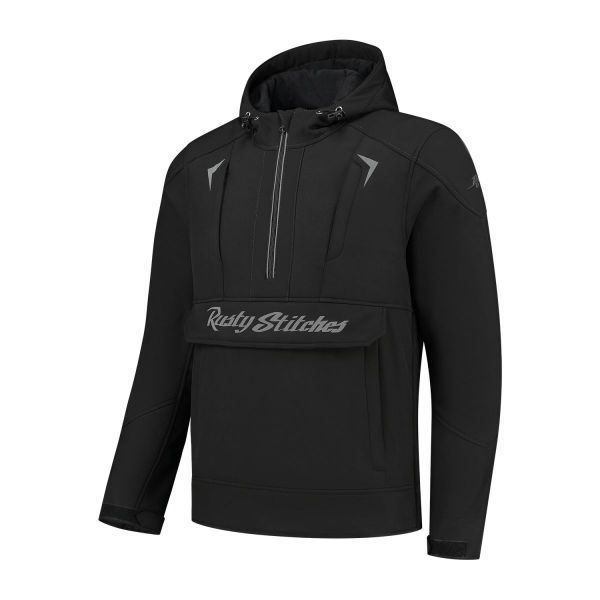 Rusty Stitches Orlando Textiljacke Schwarz