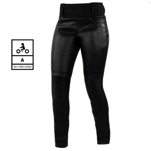 Trilobite Leder Leggings Damen Schwarz