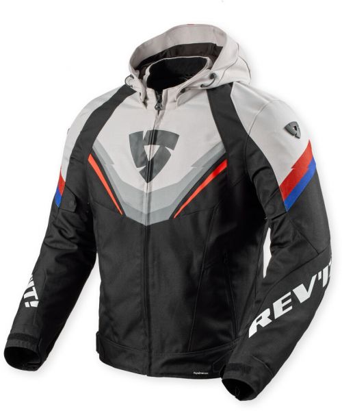 REV'IT! Quantum 3 H2O Textiljacke Wasserdicht Schwarz / Hellgrau