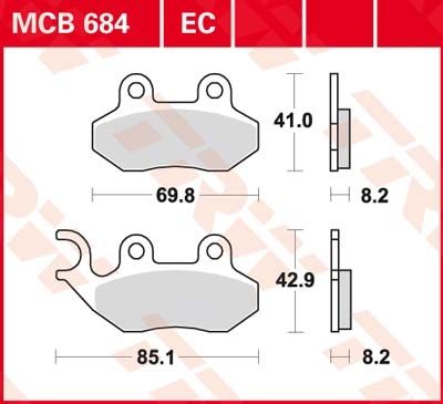 Lucas Scheibenbremsbeläge MCB684EC