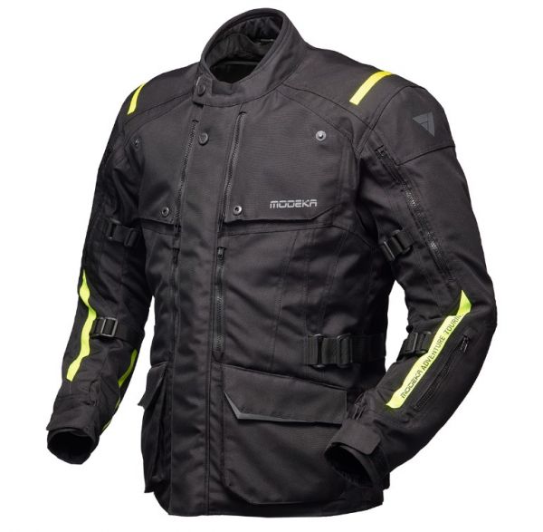 Modeka Varus Textiljacke 3 in 1 Touring Jacke Schwarz / Gelb