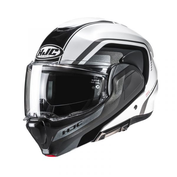 HJC F100 Klapphelm Reff MC1 Schwarz / Weiß