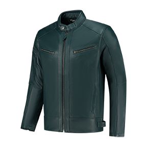 Rusty Stitches Dorian Lederjacke Dark Petrol