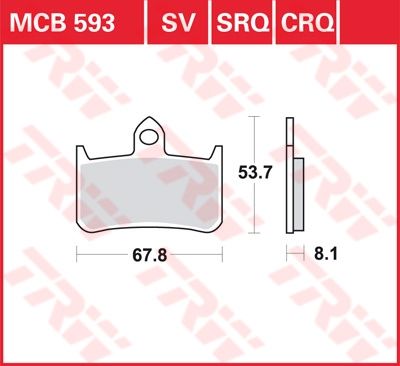 Lucas Scheibenbremsbelag MCB593