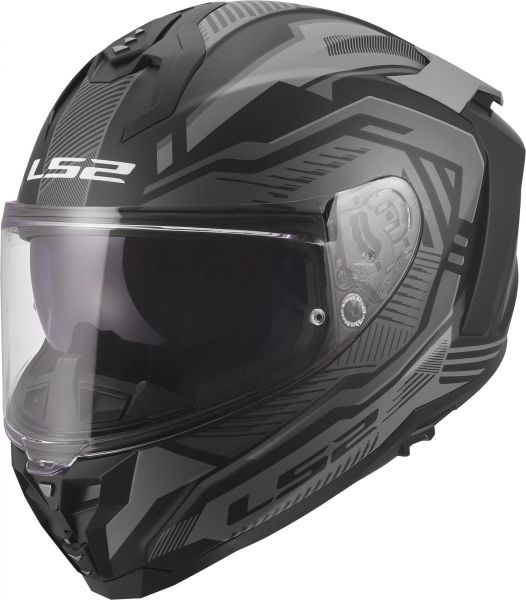 LS2 FF817 Challenger II Integralhelm Dravix Grau