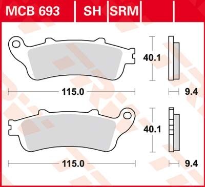 Lucas Scheibenbremsbeläge MCB693SRM