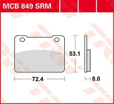 Lucas Scheibenbremsbeläge MCB849SRM