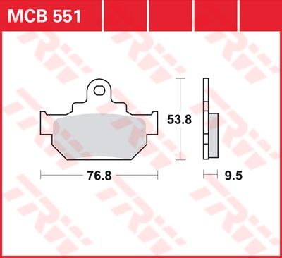 Lucas Scheibenbremsbelag MCB551