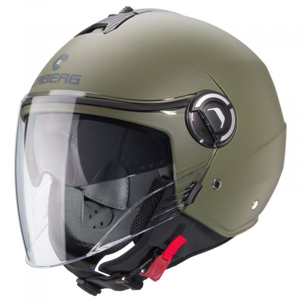 Caberg Riviera V4 X Jethelm Unifarben Mattgrün