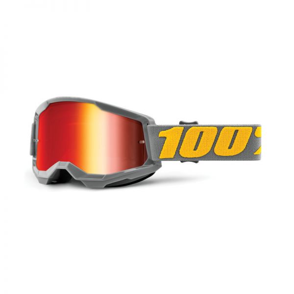 100% Brille Strata 2 Grau / Gelb / Rot verspiegelt