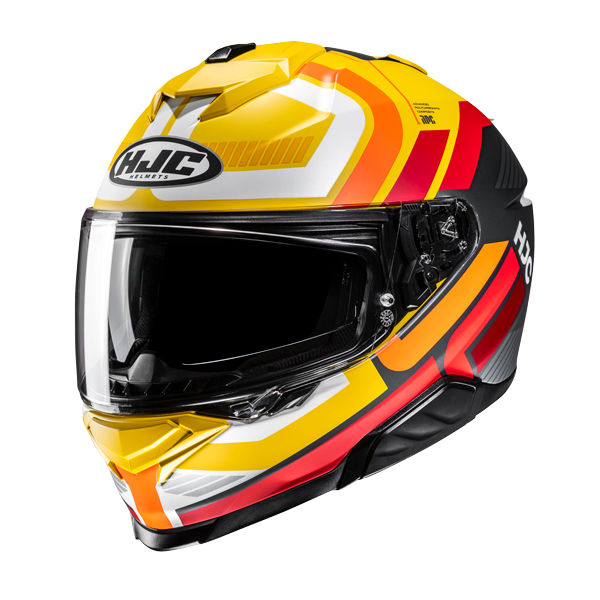 HJC i71 Integralhelm Viz MC3SF Gelb / Rot / Grau