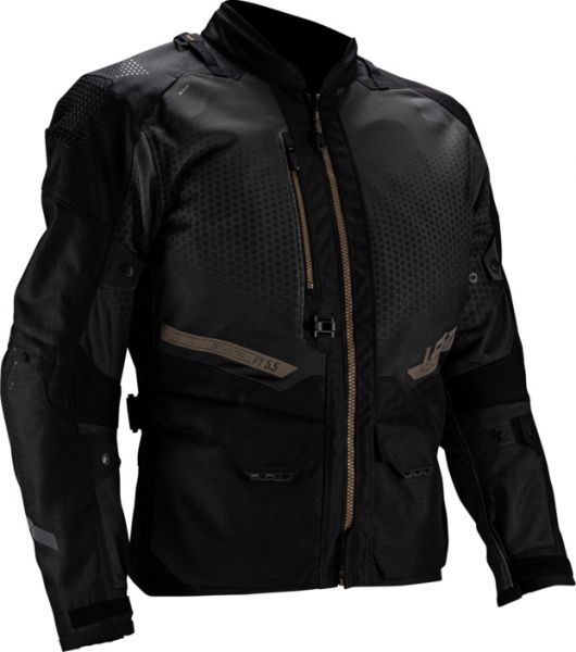 Leatt ADV FlowTour 5.5 V25 Motorradjacke Schwarz / Dunkelgrau / Gold