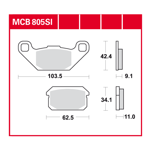 Lucas Scheibenbremsbelag MCB805SI
