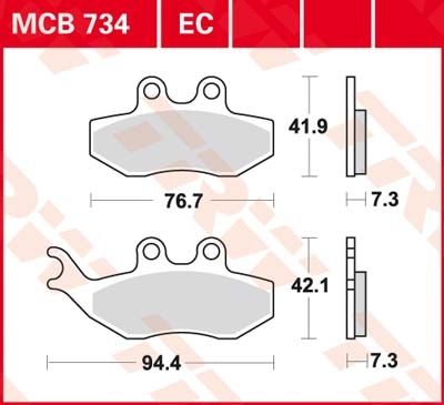 Lucas Scheibenbremsbeläge MCB734EC