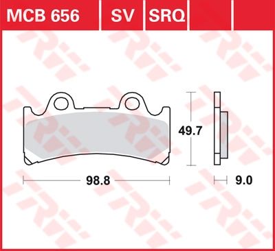 Lucas Scheibenbremsbelag MCB656SV