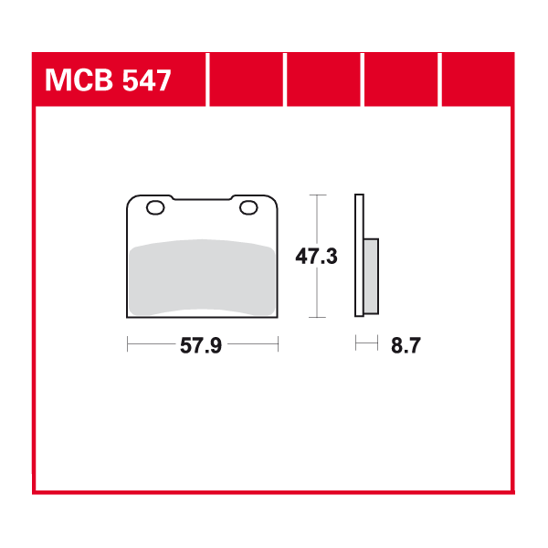 Lucas Scheibenbremsbelag MCB547