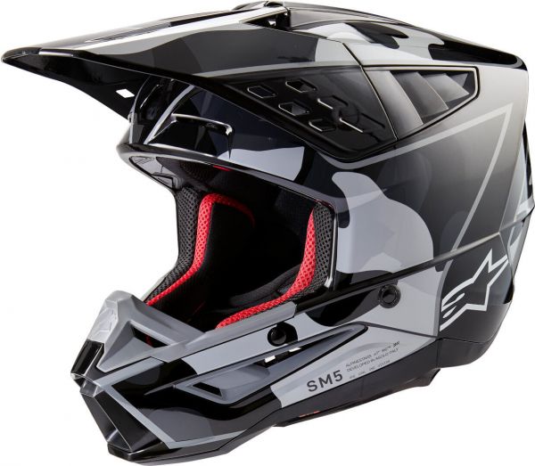 Alpinestars S-M5 Rover 2 Crosshelm Schwarz / Silber