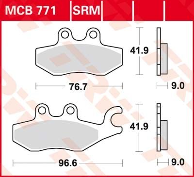 Lucas Scheibenbremsbeläge MCB771SRM