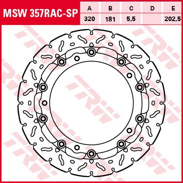 Lucas Racing Bremsscheibe o. ABE MSW357RAC-