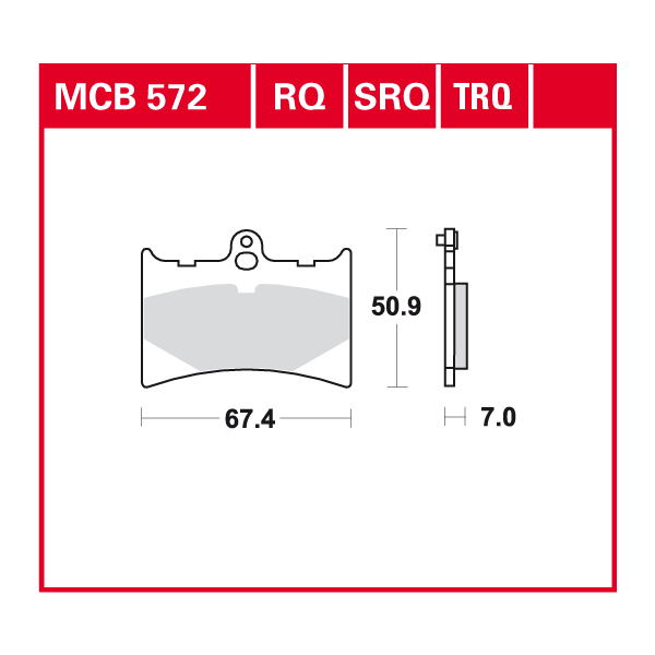 Lucas TRW Scheibenbremsbelag MCB572TRQ