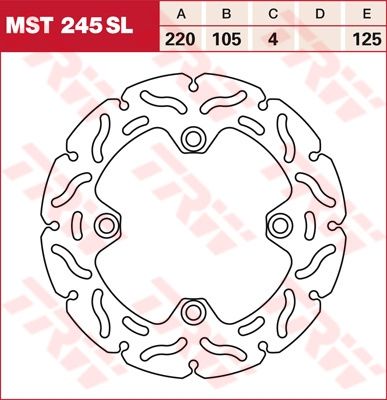 Lucas RACING Bremsscheibe starr MST245SL