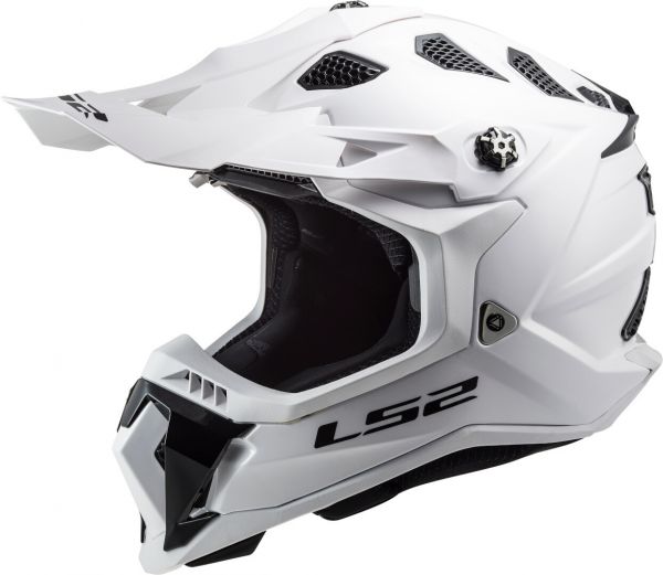 LS2 MX700 Subverter Evo II Motocross Helm Glanz Weiß