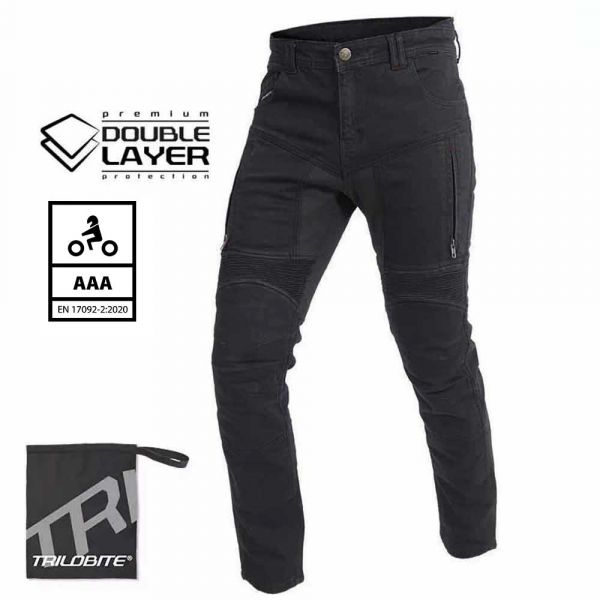 Trilobite Parado Doublelayer Jeans Slim Fit Schwarz AAAA