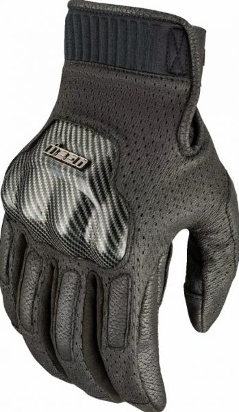 Icon Overlord3 Motorrad Handschuhe Schwarz