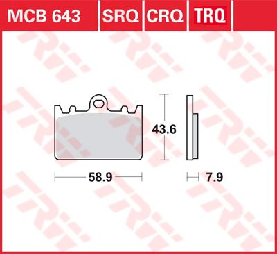 Lucas TRW Scheibenbremsbelag MCB643TRQ