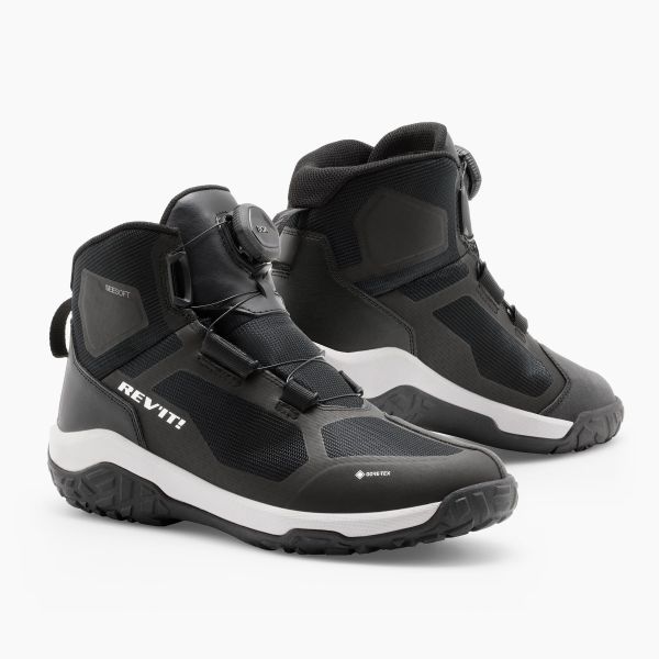 REV'IT! Breccia GTX Motorradstiefel Wasserdicht Schwarz / Weiß